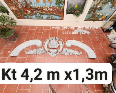 Phù điêu bê tông nghệ thuật 420x130cm